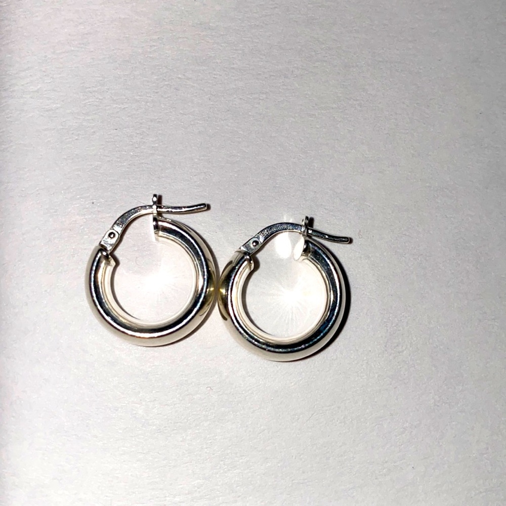 Sterling silver hoops